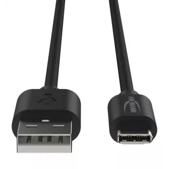 USB-Kabel Ansmann 1700-0130 1 m USB-A USB-C Schwarz