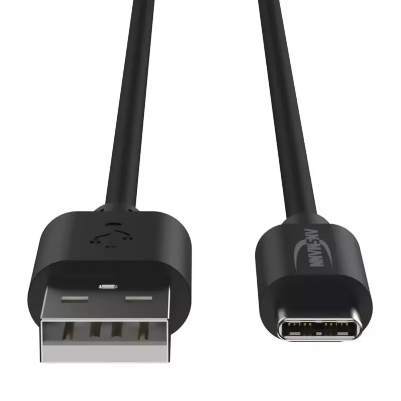 USB-Kabel Ansmann 1700-0130 1 m USB-A USB-C Schwarz