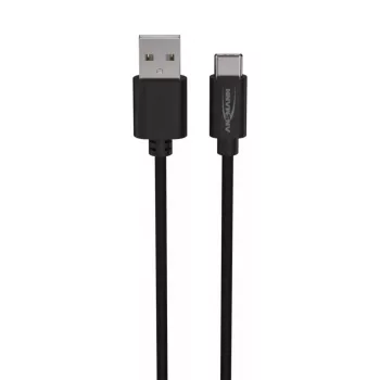 USB-Kabel Ansmann 1700-0130 1 m USB-A USB-C Schwarz
