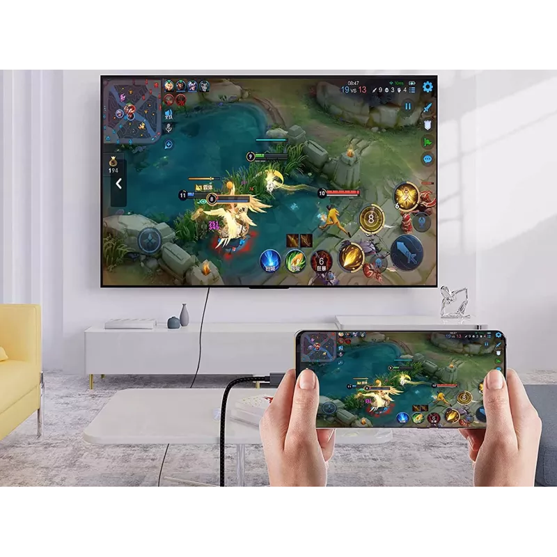 Conceptronic USB-C-zu-HDMI-Kabel, Stecker auf Stecker, 4K 60Hz, 2 m, USB Typ-C, HDMI, Stecker, Stecker, Gerade