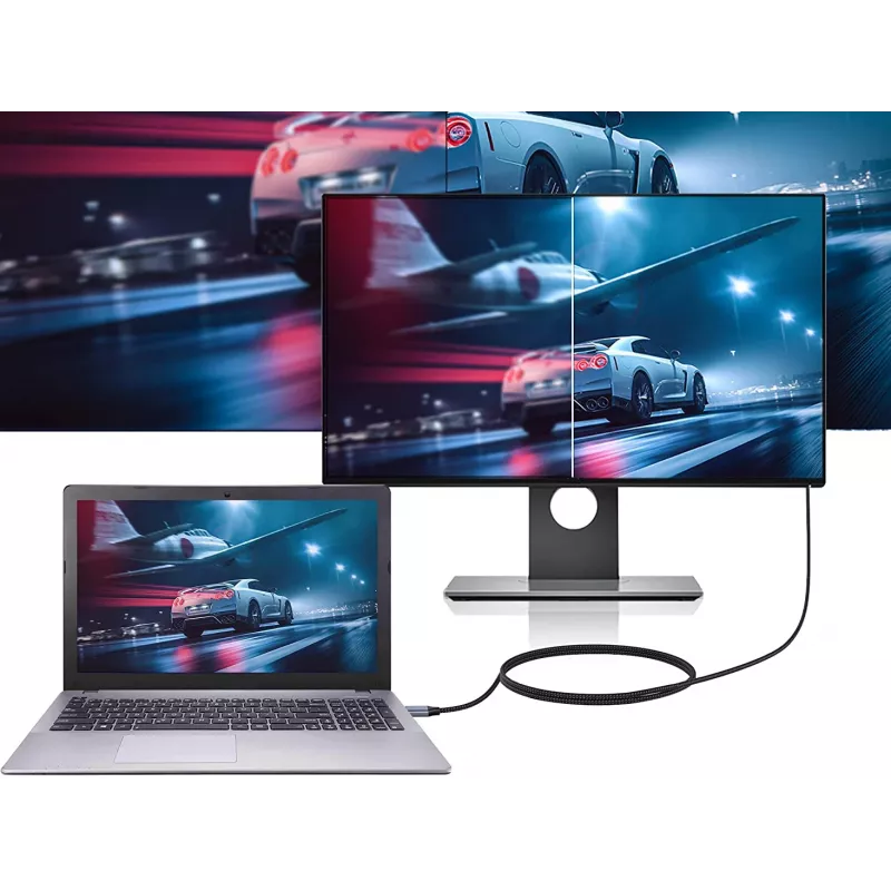 Conceptronic USB-C-zu-HDMI-Kabel, Stecker auf Stecker, 4K 60Hz, 2 m, USB Typ-C, HDMI, Stecker, Stecker, Gerade