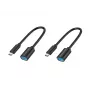 Conceptronic ABBY11B USB-C-auf-USB-A-OTG-Adapter, 2er-Pack, 20 cm