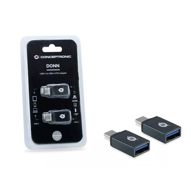 USB-C-auf-USB-A-OTG-Adapter 2er-Pack Conceptronic DONN03G