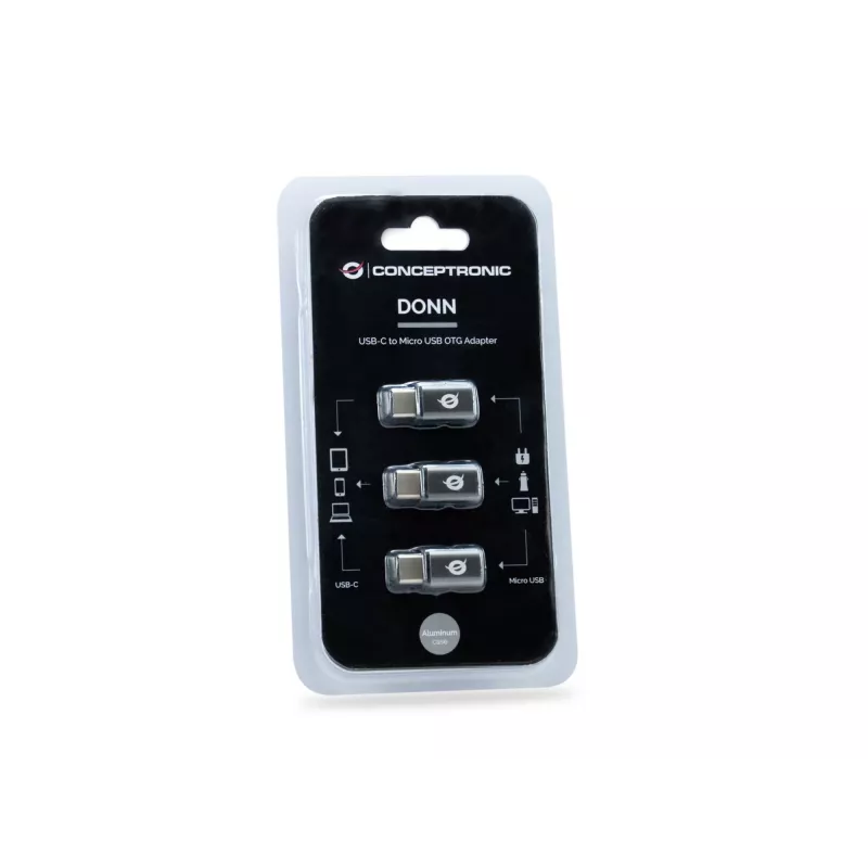 Conceptronic DONN USB-C auf Micro USB OTG Adapter 3er-Pack