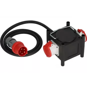 Brennenstuhl Stromverlängerung 2m 2 AC Steckdosen Outdoor Schwarz Rot Weiß