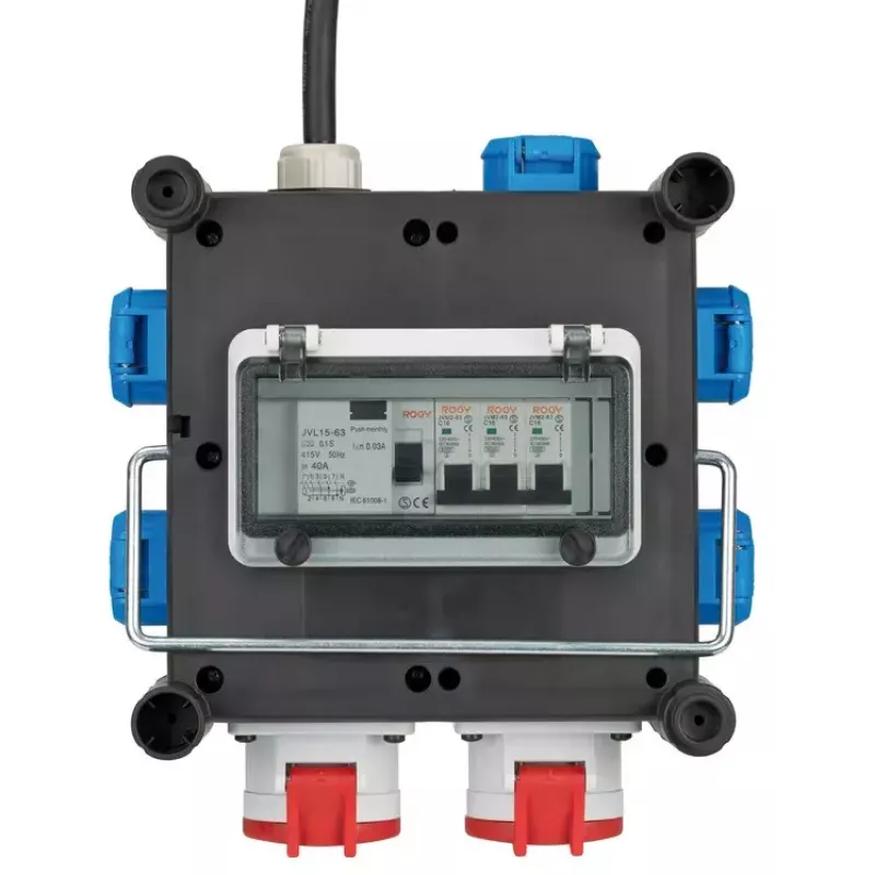 Power Extension Brennenstuhl 1153690200 2m 7 AC Outlets Indoor Schwarz Blue Red