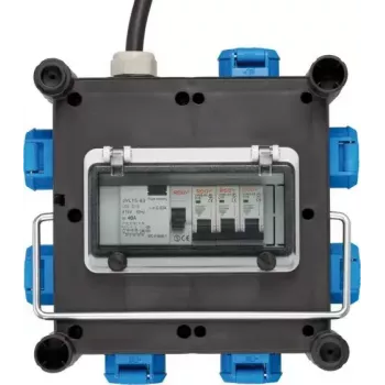 Power Extension Brennenstuhl 1153690600 2m 7 AC Outlets Outdoor Schwarz Blue