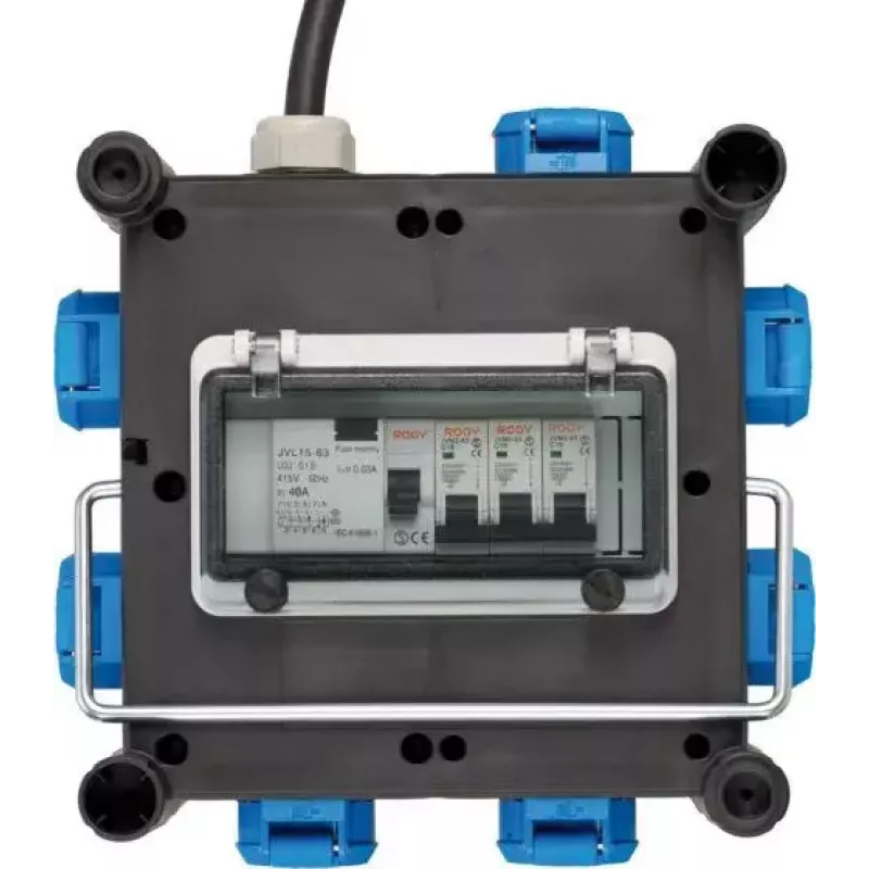 Power Extension Brennenstuhl 1153690600 2m 7 AC Outlets Outdoor Schwarz Blue