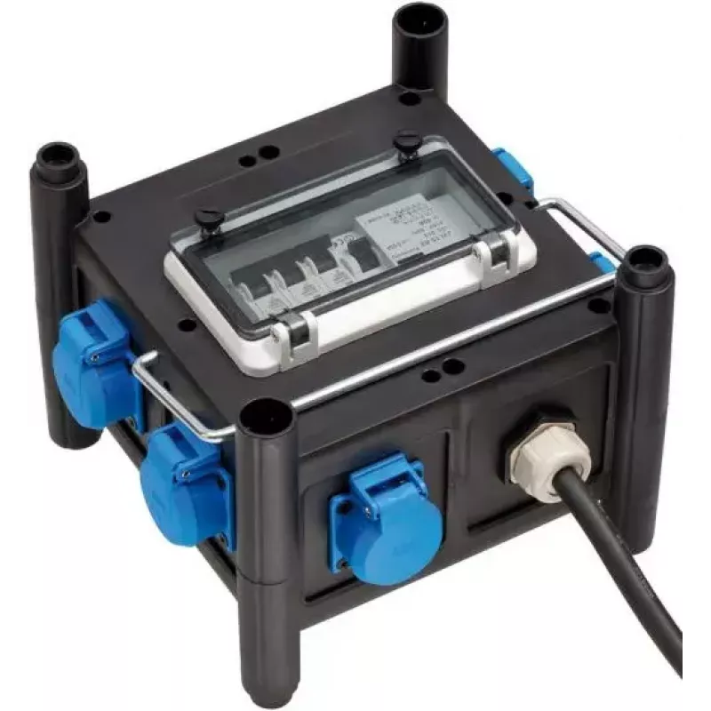 Power Extension Brennenstuhl 1153690600 2m 7 AC Outlets Outdoor Schwarz Blue