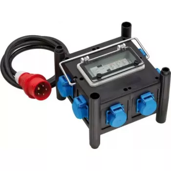 Power Extension Brennenstuhl 1153690600 2m 7 AC Outlets Outdoor Schwarz Blue