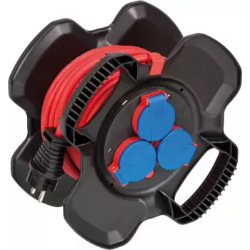 Power-Verlängerung Brennenstuhl 1169710100 10m 3 Steckdosen Outdoor Schwarz Rot
