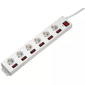 Hama 137239 Stromverteiler 1,4 m 6 AC-Ausgänge Indoor Weiß