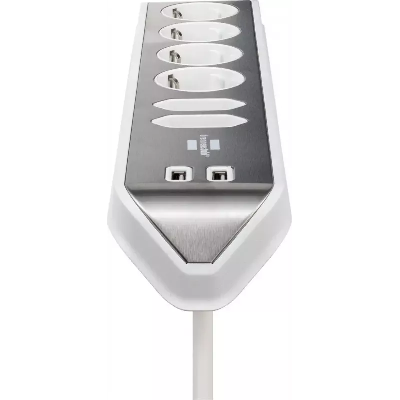 Power Extension Brennenstuhl 1153590620 2m 6 AC-Ausgänge Innenbereich Silber Weiß