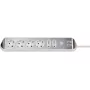 Power Extension Brennenstuhl 1153590620 2m 6 AC-Ausgänge Innenbereich Silber Weiß