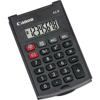 Canon AS-8 Taschenrechner Taschenformat Anzeige Grau