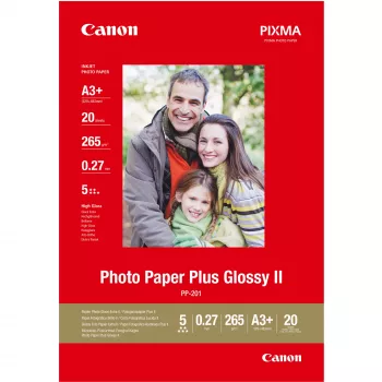 Canon PP-201 Glossy II Photo Paper Plus A3 Plus – 20 Blatt, 260 g/m², A3
