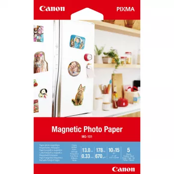 Canon MG-101 Magnetisches Fotopapier, 4x6 Zoll, 5 Blatt