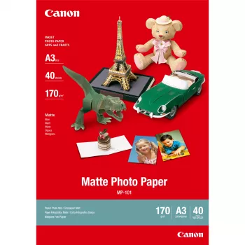 Canon MP-101 Mattes Fotopapier A3 - 40 Blatt, 170 g/m², A3 (297 x 420 mm), 40 Blatt