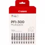 Canon PFI-300 Tintenpatrone 10 Stk. Original Schwarz, Blau, Cyan, Grau, Magenta, Fotoschwarz, PhotoMagenta, Rot, Gelb