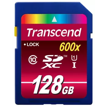 Flash-Speicher Transcend 128 GB SDXC UHS-I 600x TS128GSDXC10U1