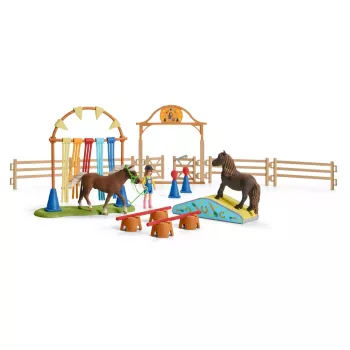 Pony-Agility-Training Schleich 42481 Mehrfarbig Kunststoff 3-8 Jahre