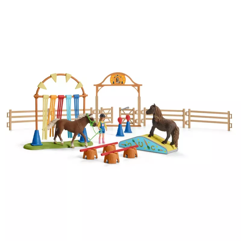 Pony-Agility-Training Schleich 42481 Mehrfarbig Kunststoff 3-8 Jahre