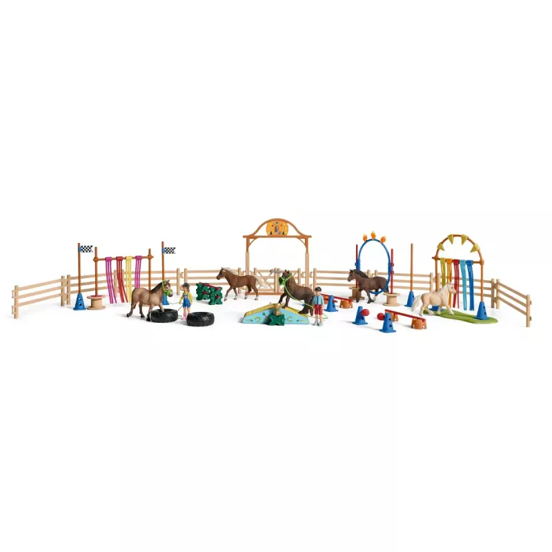 Pony-Agility-Training Schleich 42481 Mehrfarbig Kunststoff 3-8 Jahre