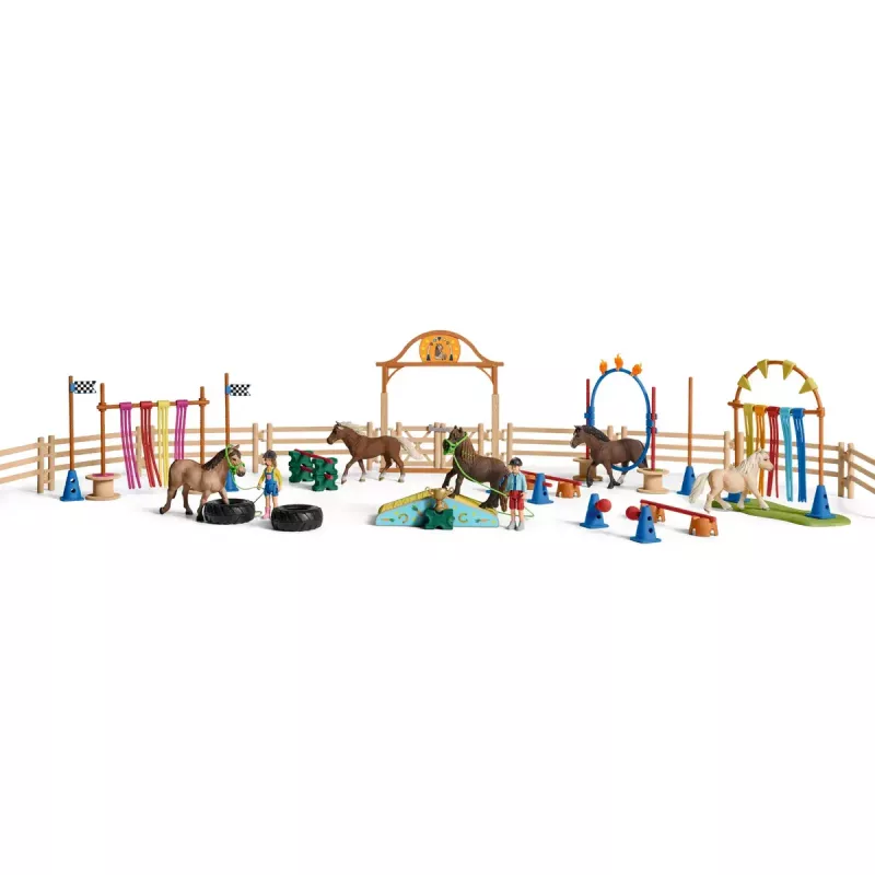 Pony-Agility-Training Schleich 42481 Mehrfarbig Kunststoff 3-8 Jahre