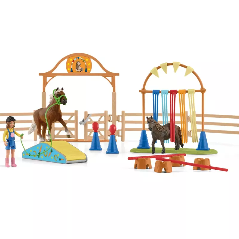 Pony-Agility-Training Schleich 42481 Mehrfarbig Kunststoff 3-8 Jahre
