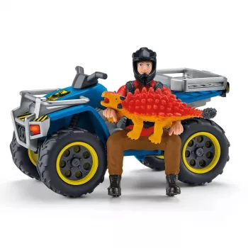 schleich Dino-Quad - Flucht vor dem Velociraptor, Dinosaurier und Vulkan, Forschungsstation, 4 Jahr(e), Mehrfarbig, Kunststoff