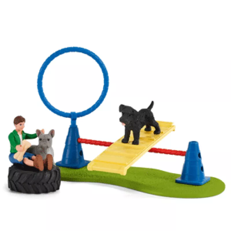 schleich Farm Life Welpen-Agility-Training, Farm World, 3 Jahr(e), Mehrfarbig