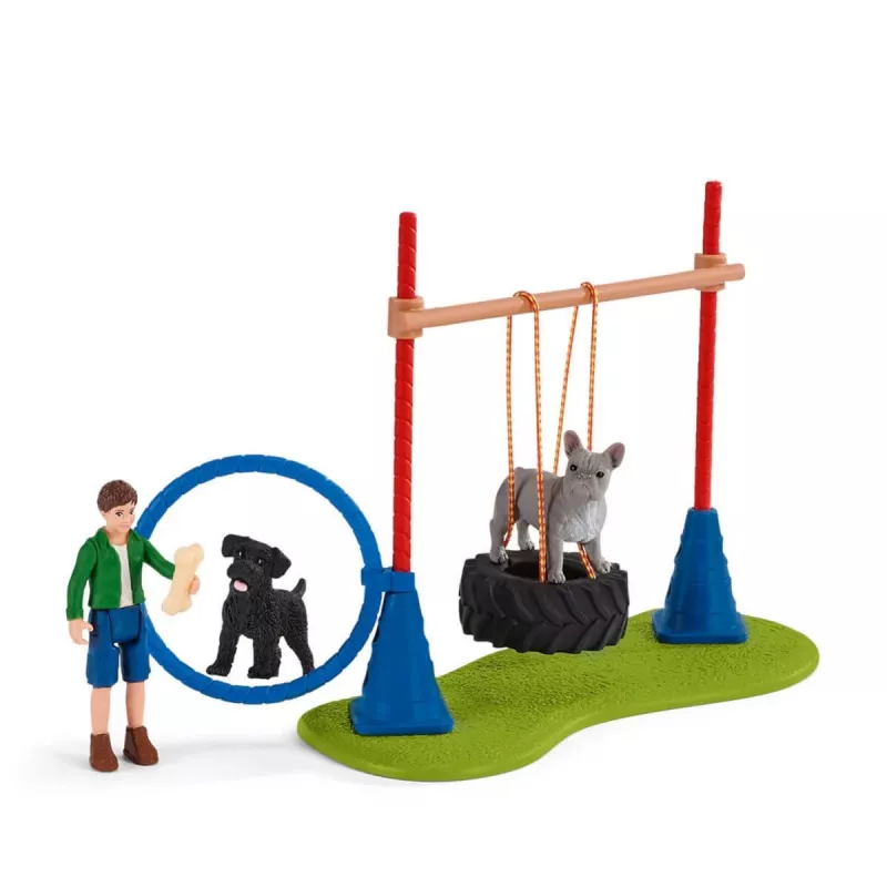 schleich Farm Life Welpen-Agility-Training, Farm World, 3 Jahr(e), Mehrfarbig