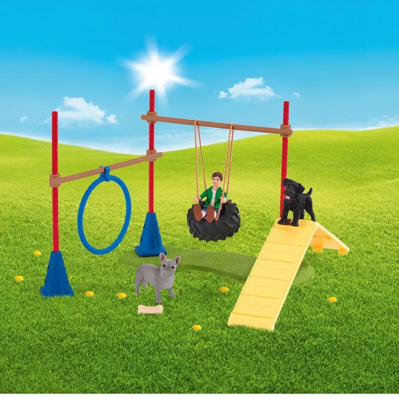 schleich Farm Life Welpen-Agility-Training, Farm World, 3 Jahr(e), Mehrfarbig