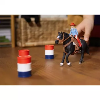 schleich Cowgirl Barrel Racing Fun, 3 Jahr(e), Mehrfarbig