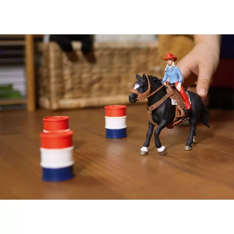 schleich Cowgirl Barrel Racing Fun, 3 Jahr(e), Mehrfarbig