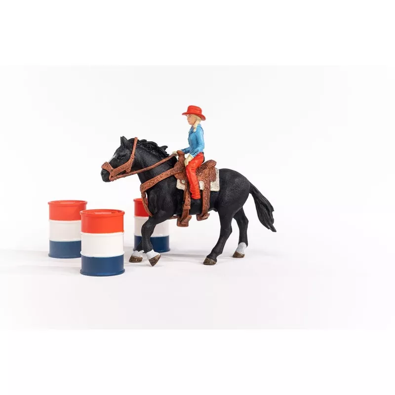 schleich Cowgirl Barrel Racing Fun, 3 Jahr(e), Mehrfarbig