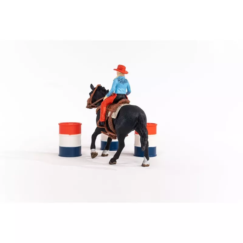 schleich Cowgirl Barrel Racing Fun, 3 Jahr(e), Mehrfarbig