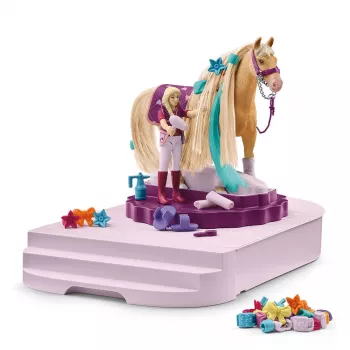 schleich HORSE CLUB Sofias Beauties Pferde-Pflegestation, Bürstenhaar, Pferde, 3 Jahr(e), Mehrfarbig