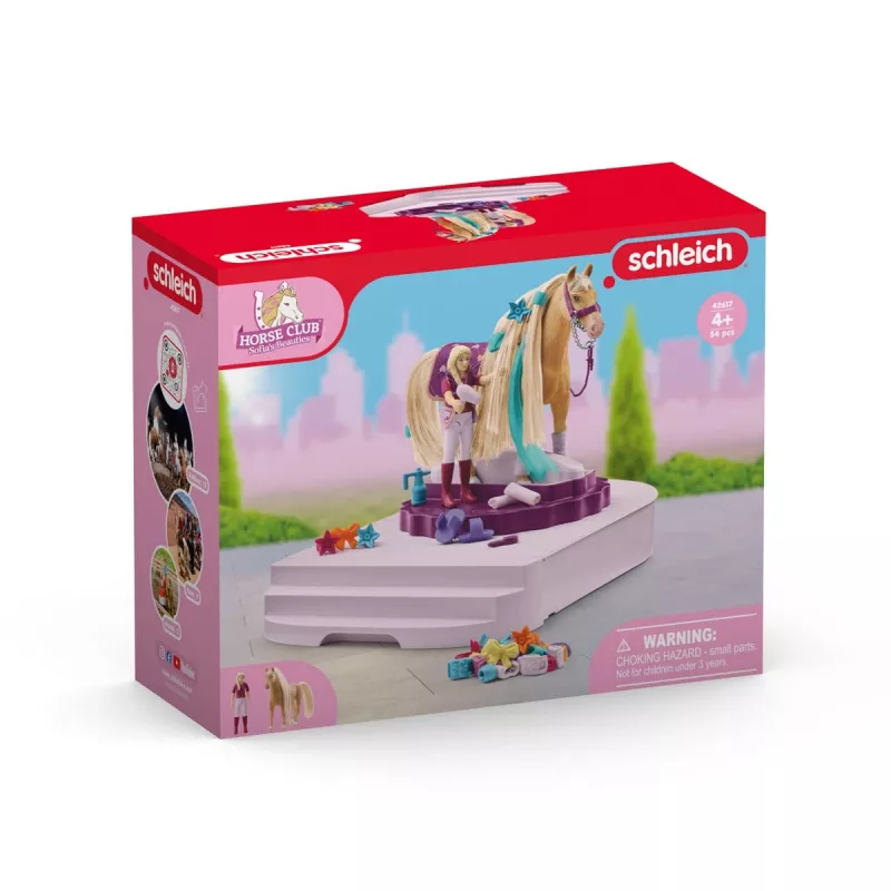 schleich HORSE CLUB Sofias Beauties Pferde-Pflegestation, Bürstenhaar, Pferde, 3 Jahr(e), Mehrfarbig