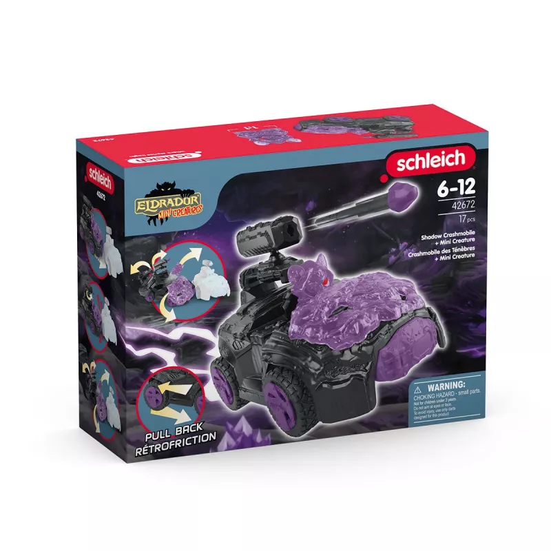 Schleich Shadow CrashMobile mit Mini-Kreatur Schwarz Lila 42672