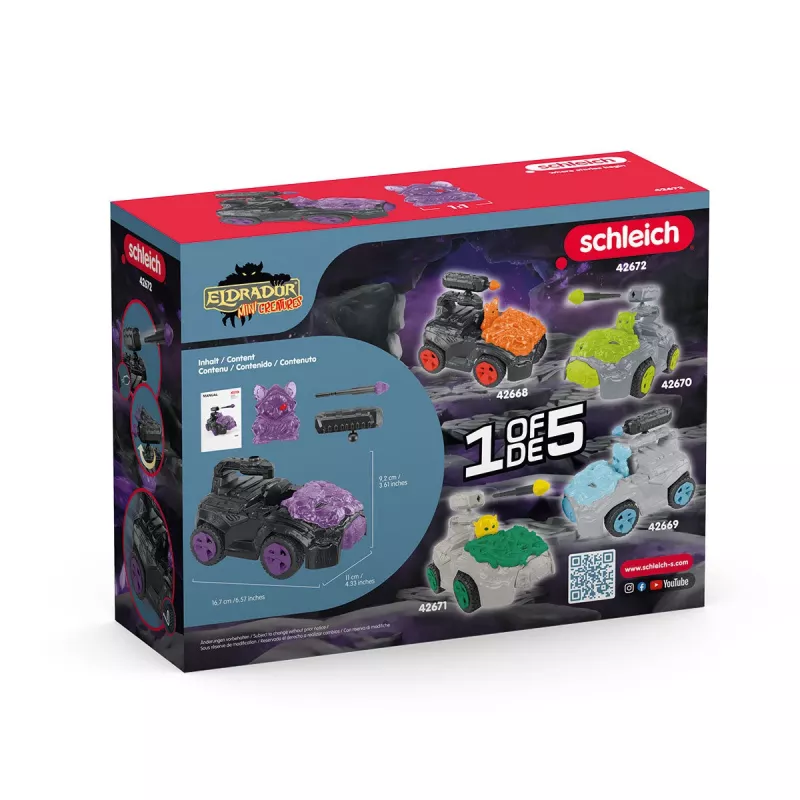 Schleich Shadow CrashMobile mit Mini-Kreatur Schwarz Lila 42672
