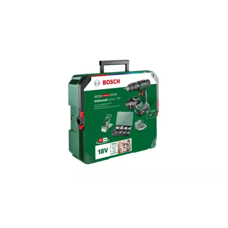 Pistolengriffbohrer Bosch Universal Impact 18V 1450 U/min 1,3 kg Grün