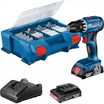 Bosch GSR 18V-45 Professional 500 U/min Schlüssellos 900 g Schwarz, Blau