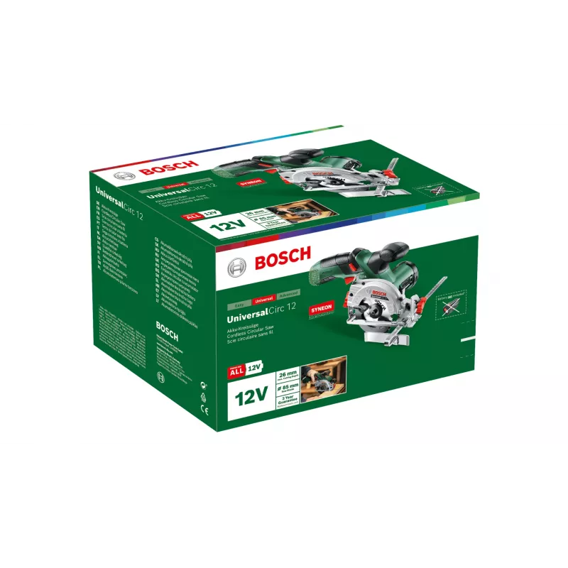 Bosch UniversalCirc 12 8,5 cm Schwarz, Grün 1400 U/min