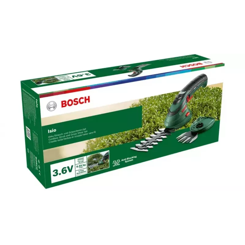 Bosch Isio Akku-Grasschere 8 cm 3,6 V Lithium-Ionen (Li-Ion) Schwarz, Grün