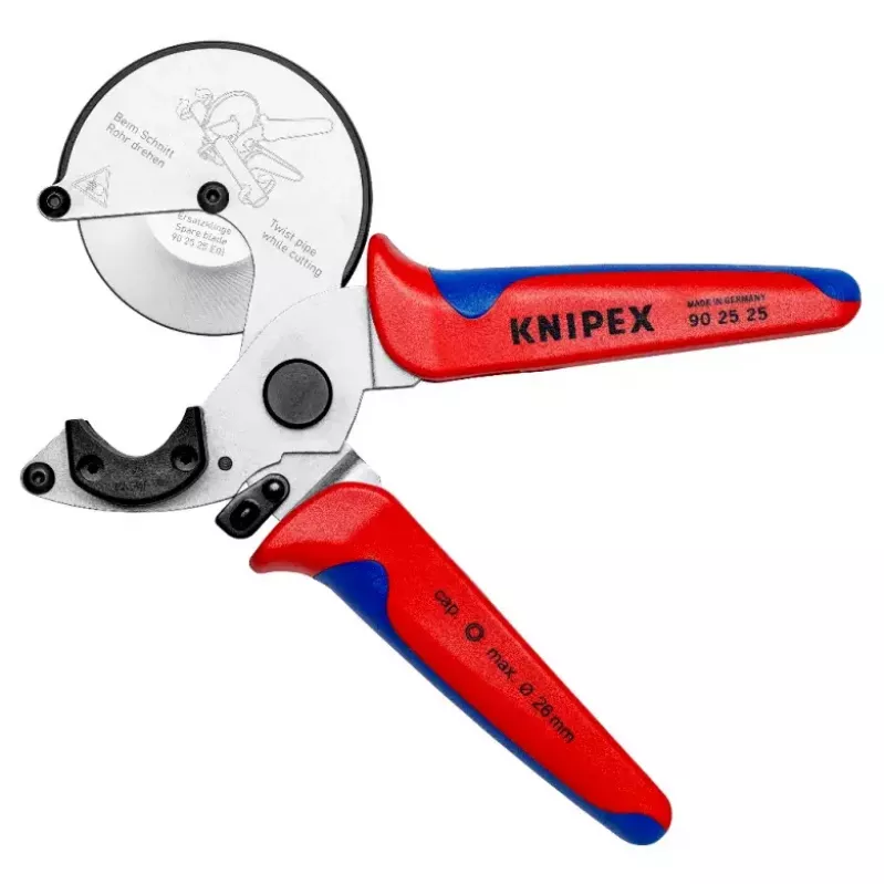 Rohrschere Knipex 90 25 25 Aluminium Schwarz Blau Rot 210 mm