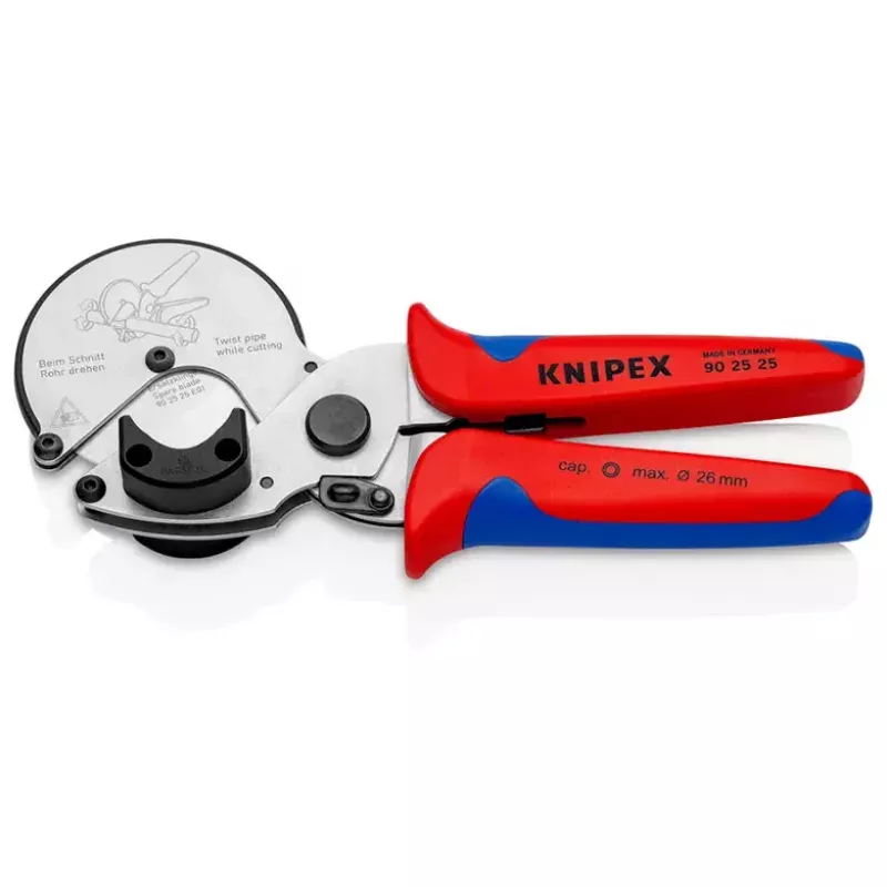 Rohrschere Knipex 90 25 25 Aluminium Schwarz Blau Rot 210 mm