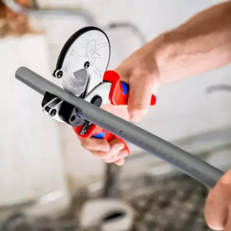 Rohrschere Knipex 90 25 25 Aluminium Schwarz Blau Rot 210 mm
