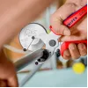 Rohrschere Knipex 90 25 25 Aluminium Schwarz Blau Rot 210 mm