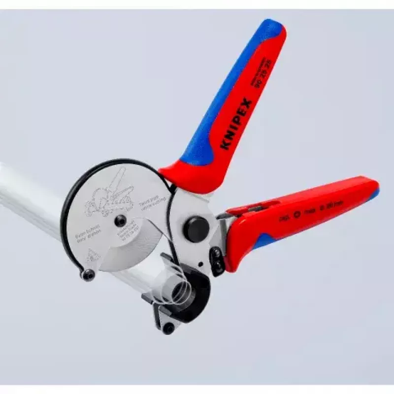 Rohrschere Knipex 90 25 25 Aluminium Schwarz Blau Rot 210 mm